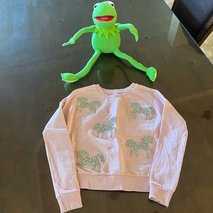 Justice blingy unicorn sweater